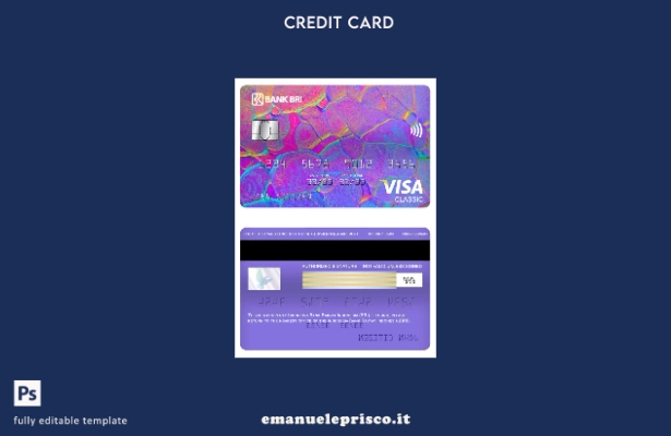 stile verificato Modello di carta classica per visto Indonesia Bank Rakyat Indon